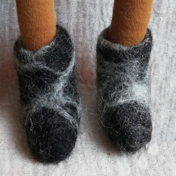 Handgefilzte Stiefel für Jugendliche 25 cm